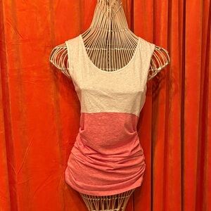 Stylish Pink and White Sleeveless Tank Top